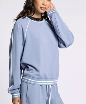 Recreation Thread & Supply Amelia Top Small Stone Blue Modal Sweatshirt